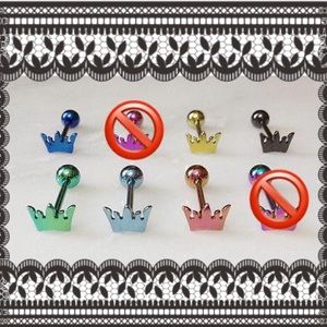 ❣️Buy 2 Get 2❣️Titanium Crown Tongue Rings